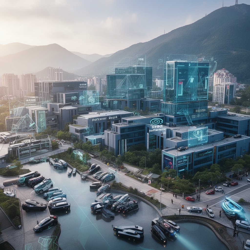 AI-generated illustration of Shenzhen Software Park