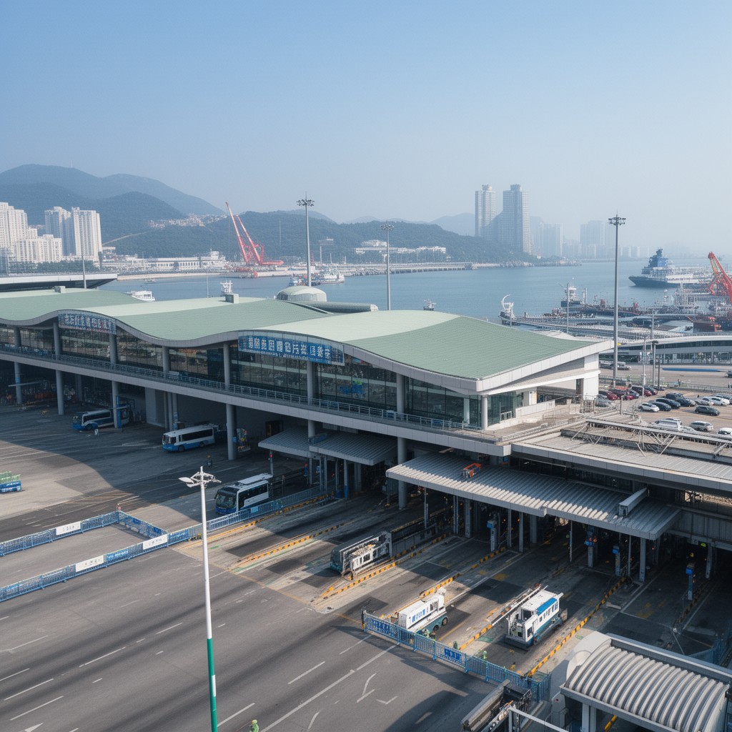 AI-generated illustration of Shenzhen Bay Port