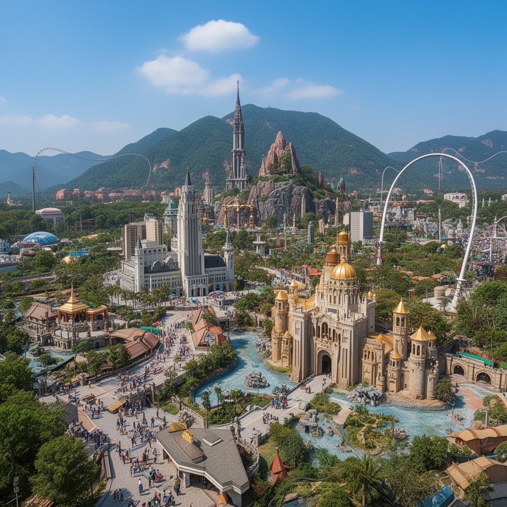 AI-generated illustration of Window of the World theme park