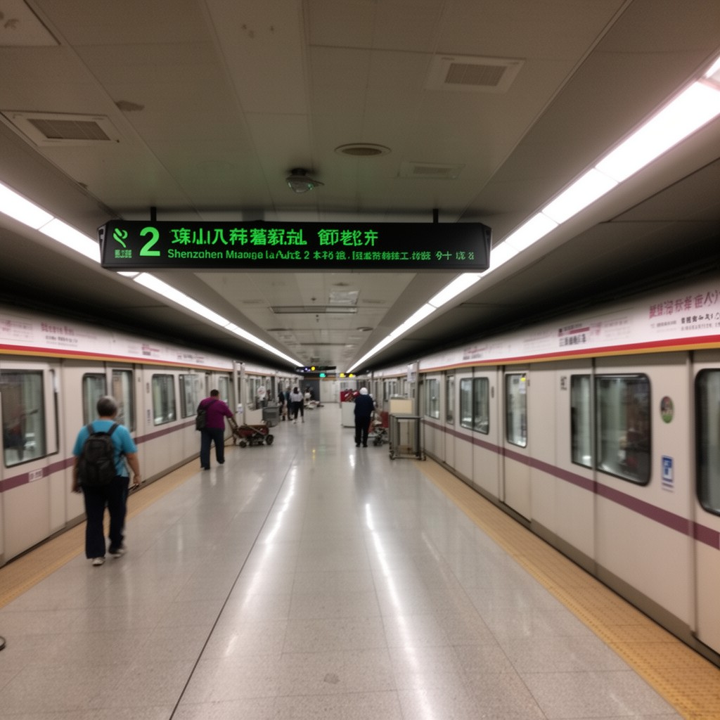 AI-generated illustration of Shenzhen Metro Line 2