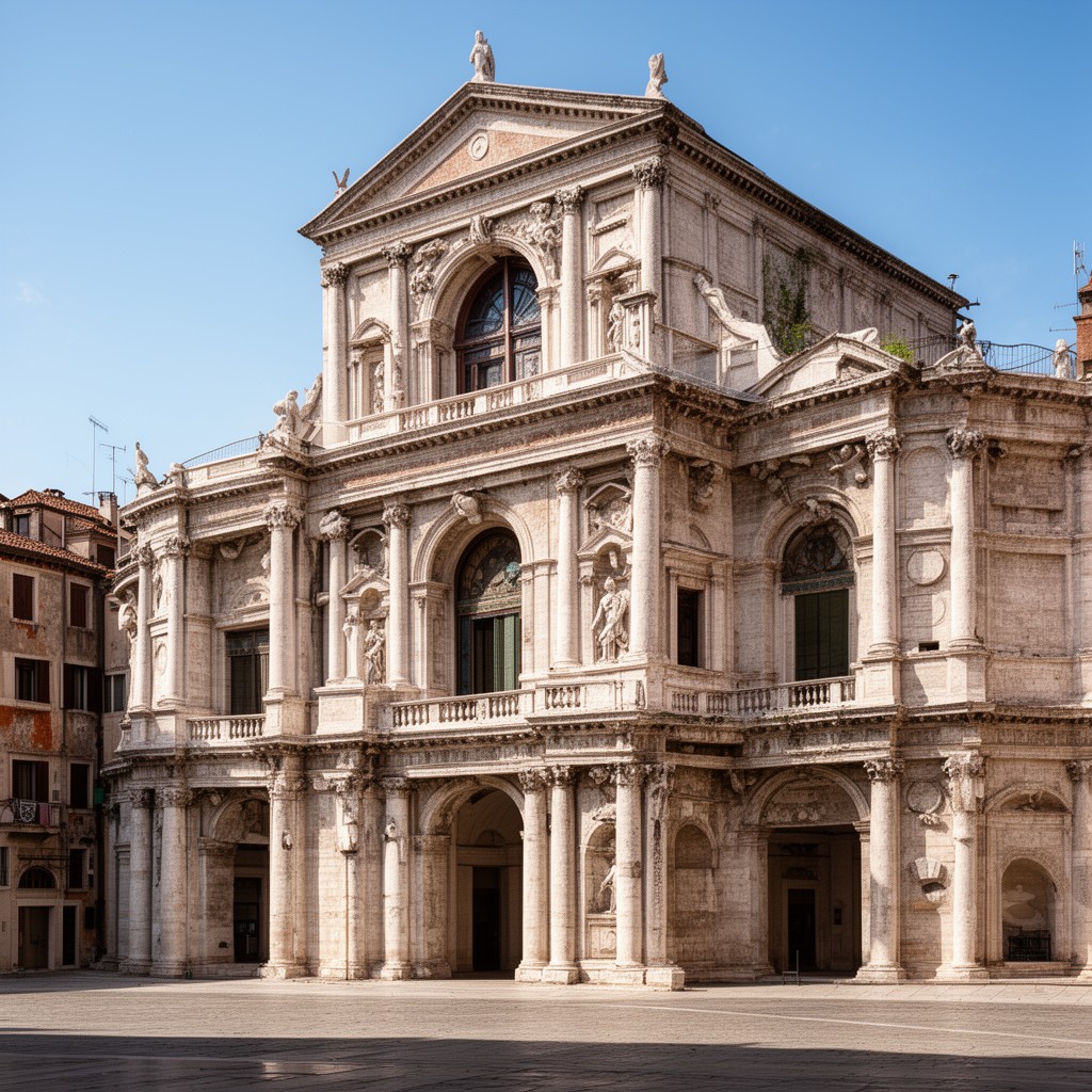 AI-generated illustration of Teatro Olimpico