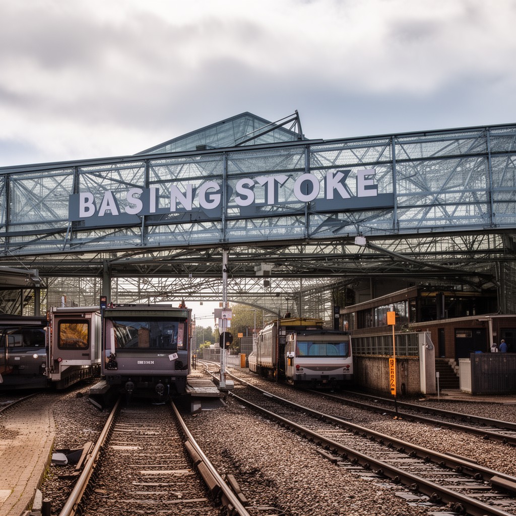 AI-generated illustration of Basingstoke railway station