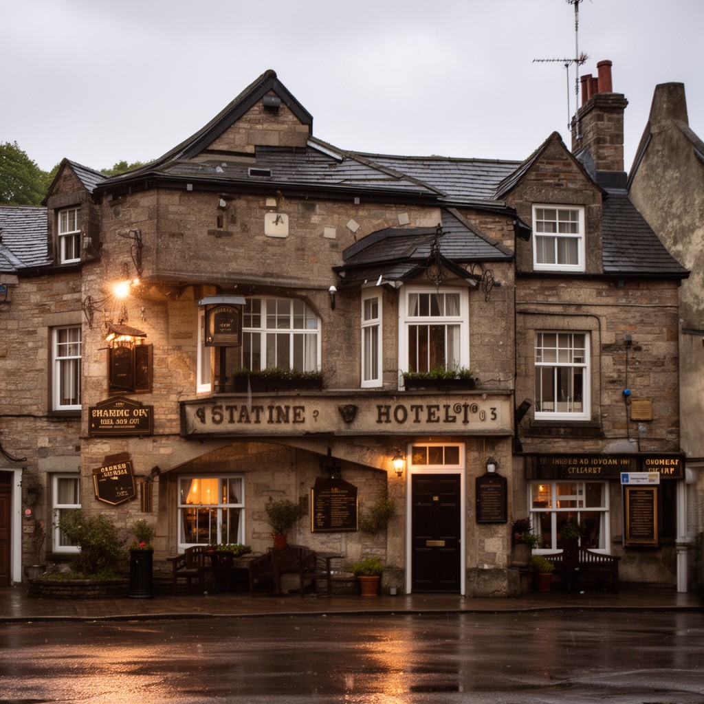 AI-generated illustration of The Station Hotel
