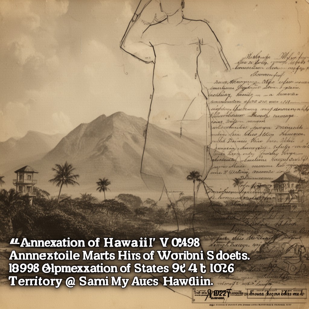 AI-generated illustration of Annexation of Hawaii by the United States in 1898