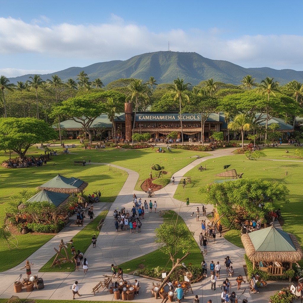 AI-generated illustration of Kamehameha Schools