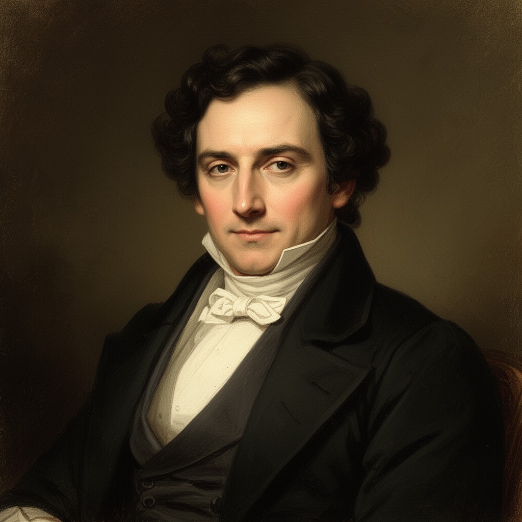 AI-generated illustration of Carl Jonas Love Almqvist