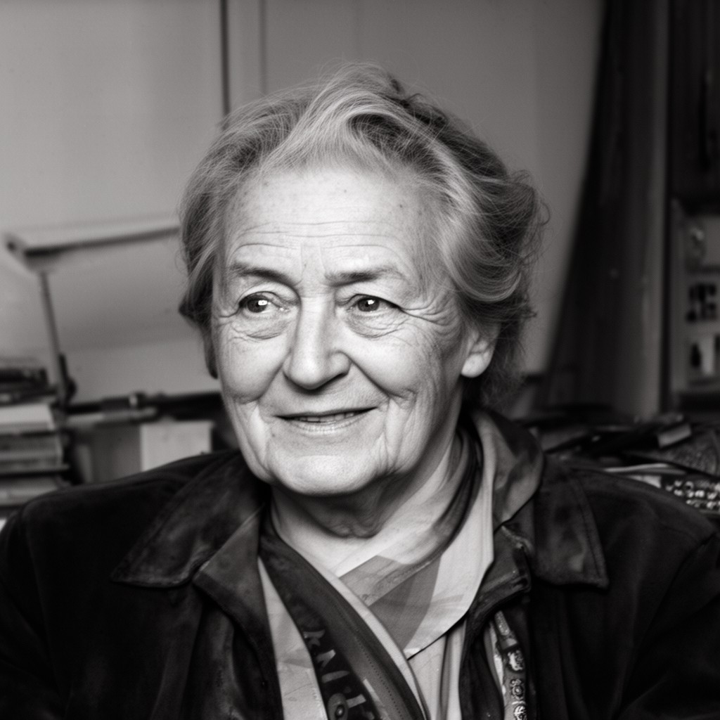 AI-generated illustration of Alva Myrdal