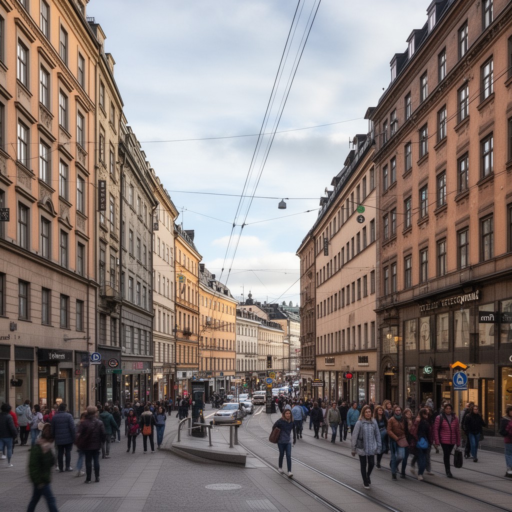 AI-generated illustration of Sveavägen