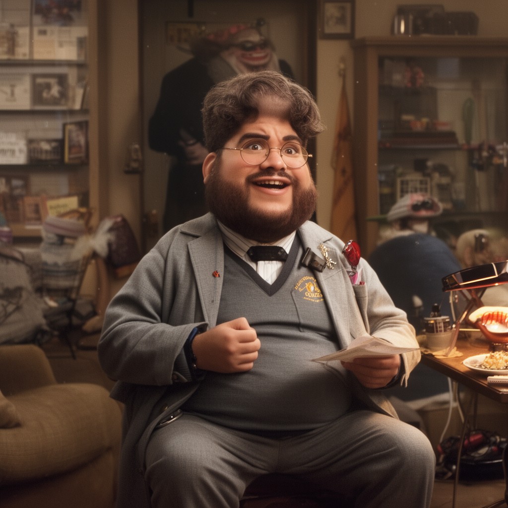 AI-generated illustration of Sherman Klump