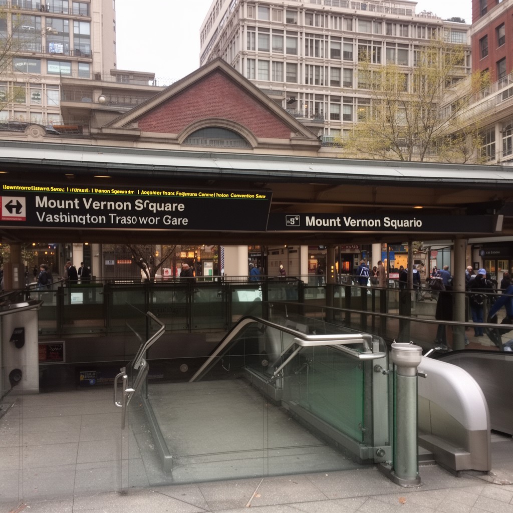 AI-generated illustration of Mount Vernon Square station
