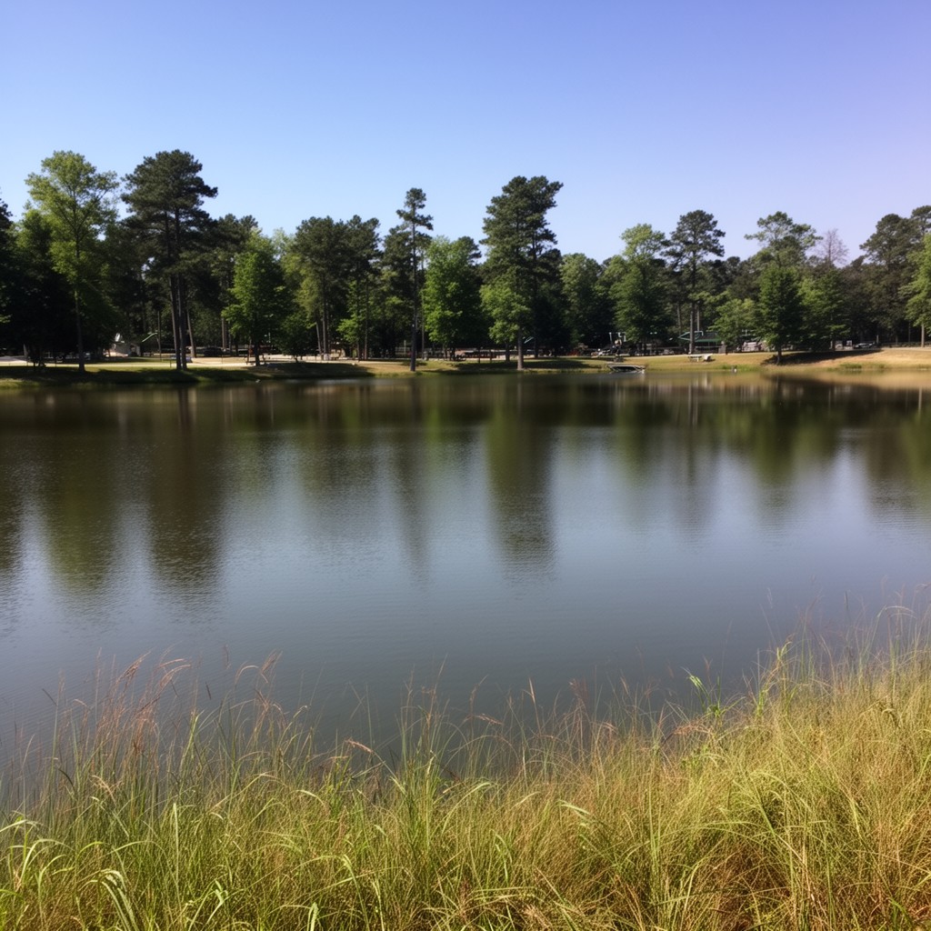 AI-generated illustration of Bass Lake