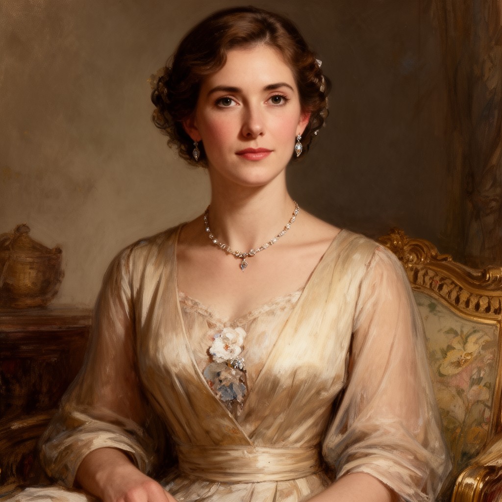 AI-generated illustration of Charlotte, Grand Duchess of Luxembourg