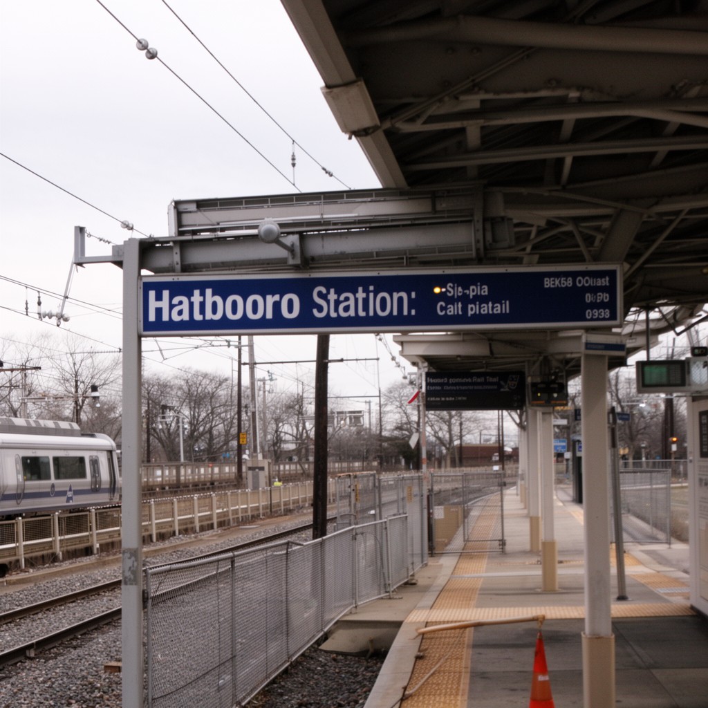 AI-generated illustration of Hatboro station