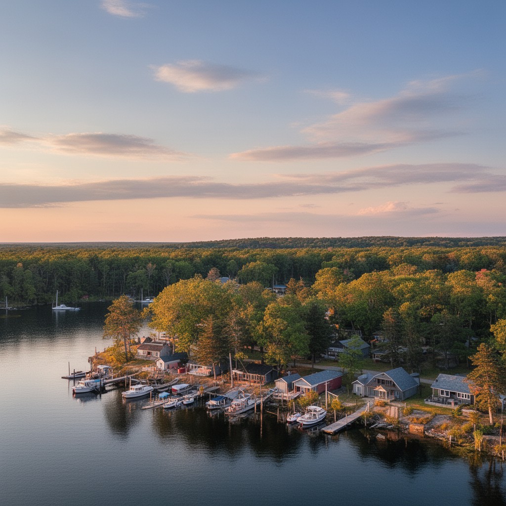 AI-generated illustration of St. James, Michigan