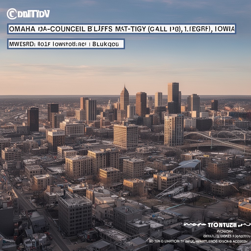AI-generated illustration of Omaha–Council Bluffs metropolitan area