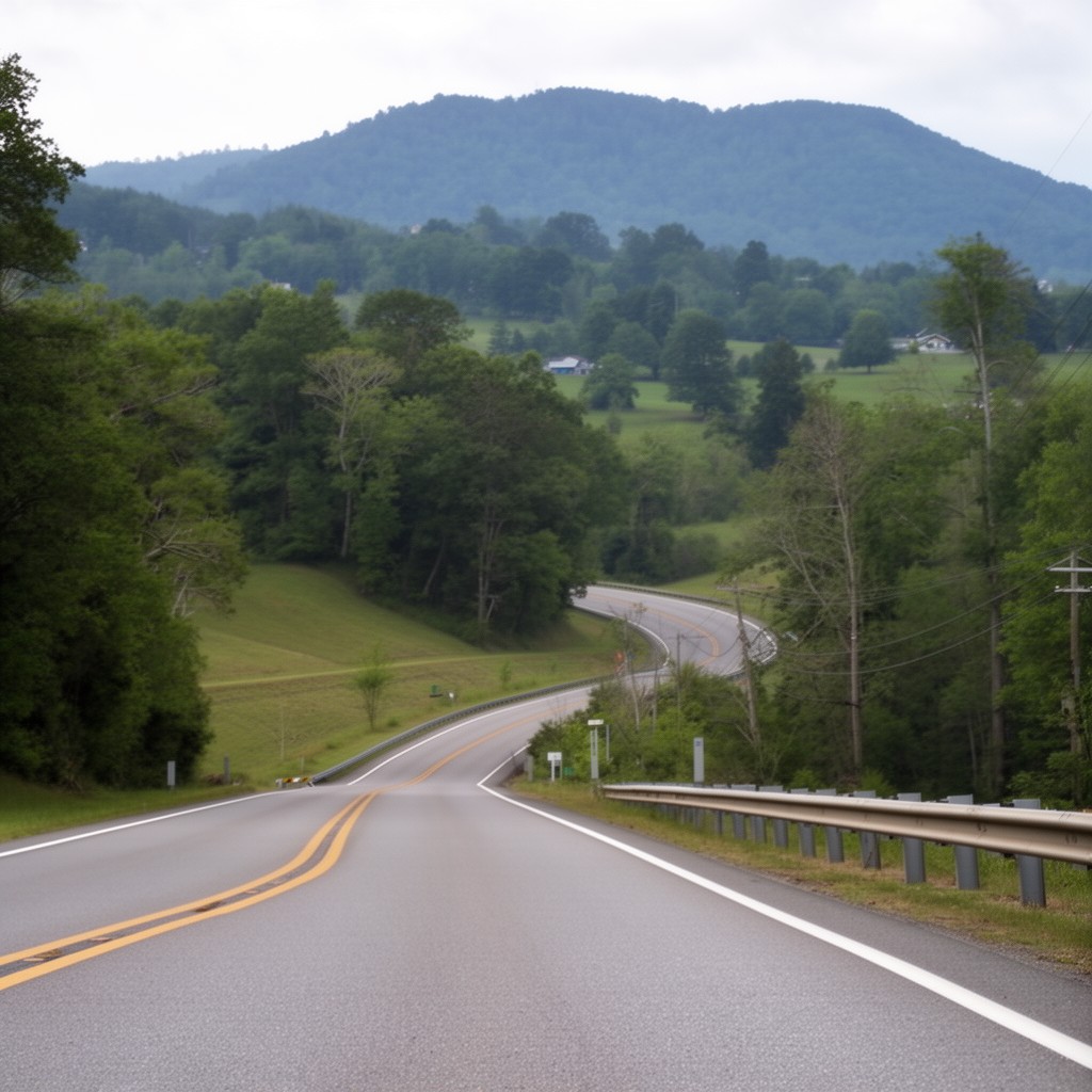 AI-generated illustration of West Virginia Route 123