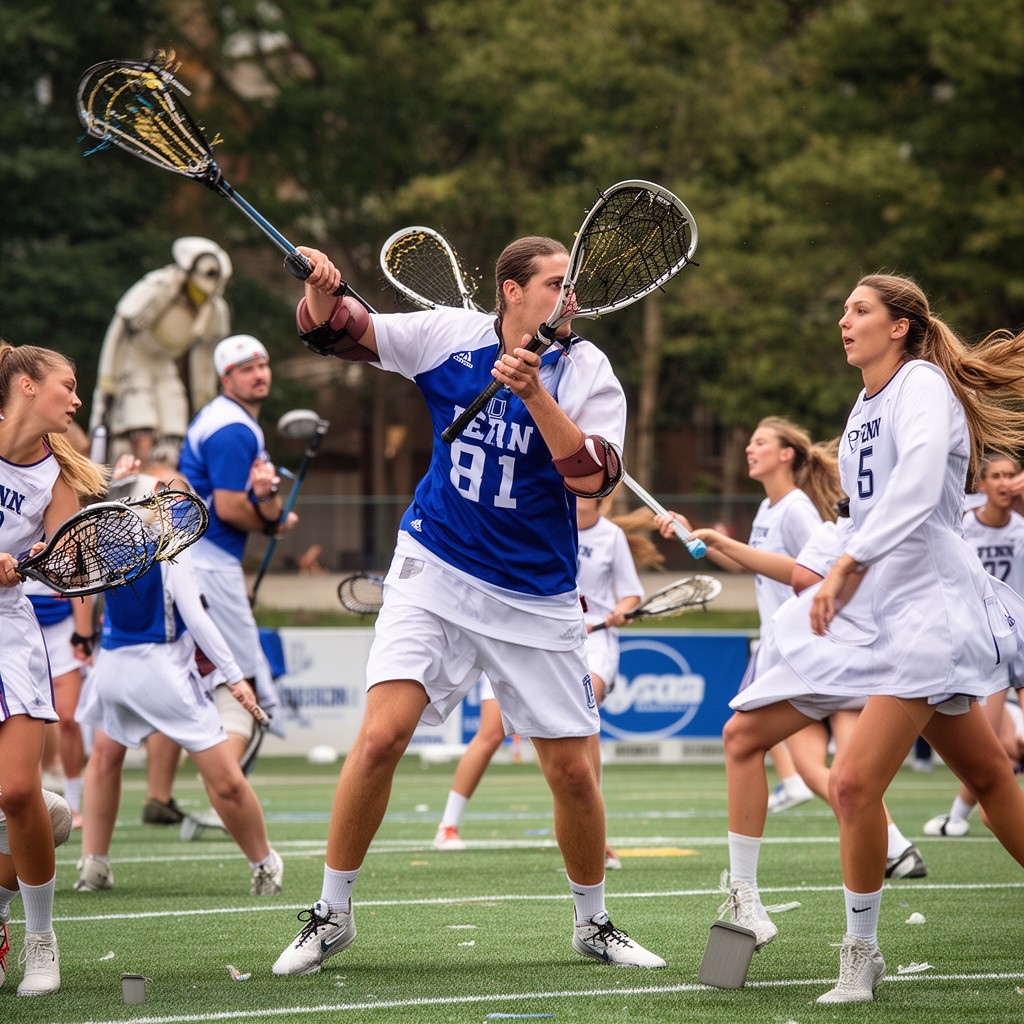 AI-generated illustration of Penn Quakers lacrosse