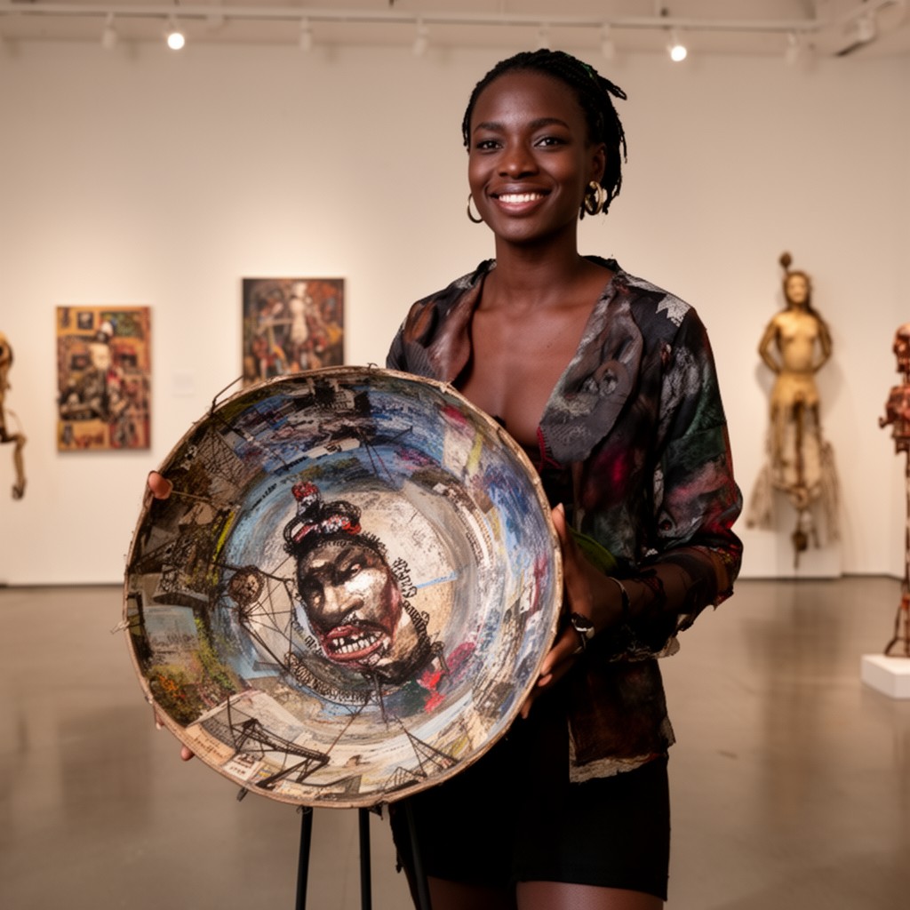 AI-generated illustration of Wangechi Mutu
