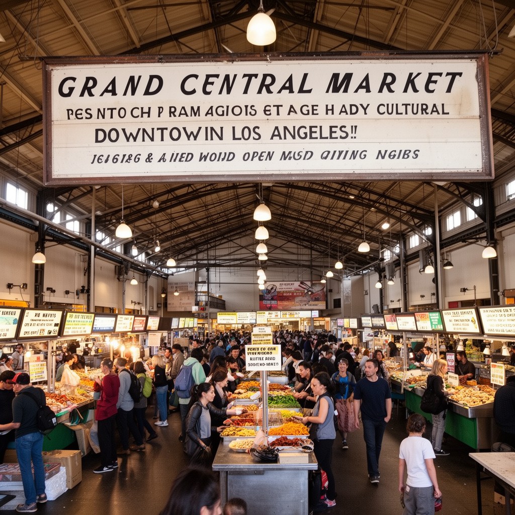 AI-generated illustration of Grand Central Market