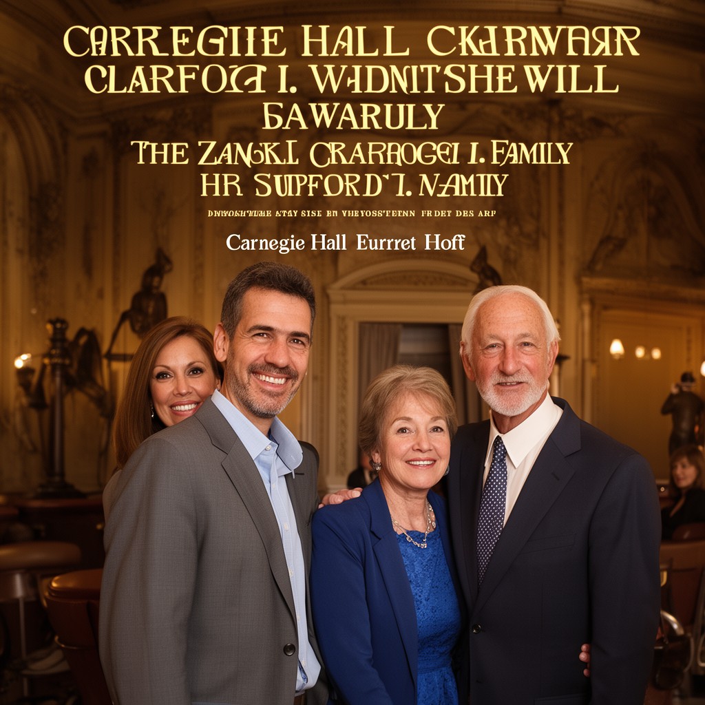 AI-generated illustration of Carnegie Hall chairman Sanford I. Weill’s wife’s family (Zankel family)