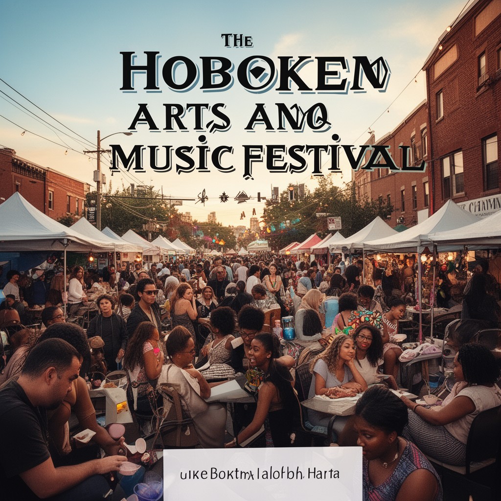 AI-generated illustration of Hoboken Arts and Music Festival