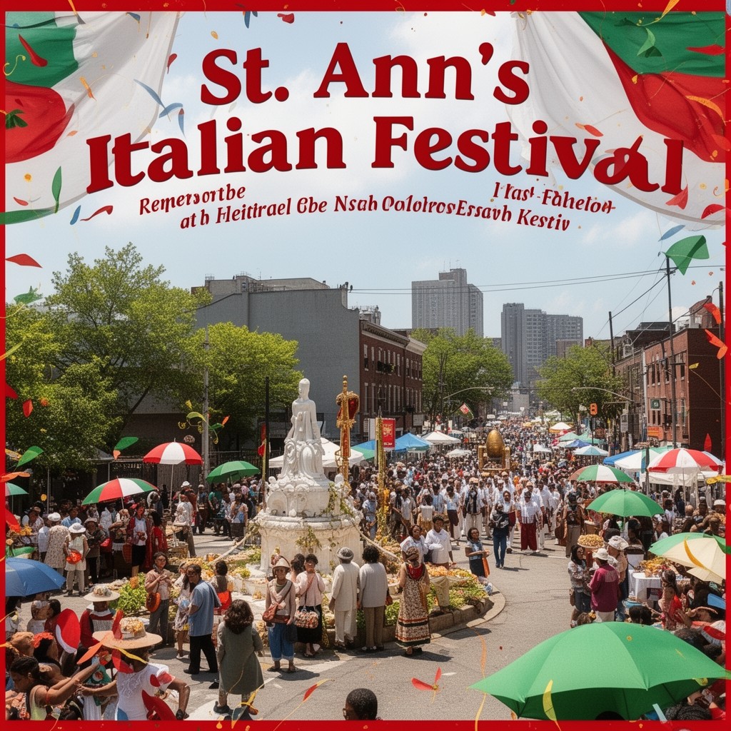 AI-generated illustration of St. Ann’s Italian Festival
