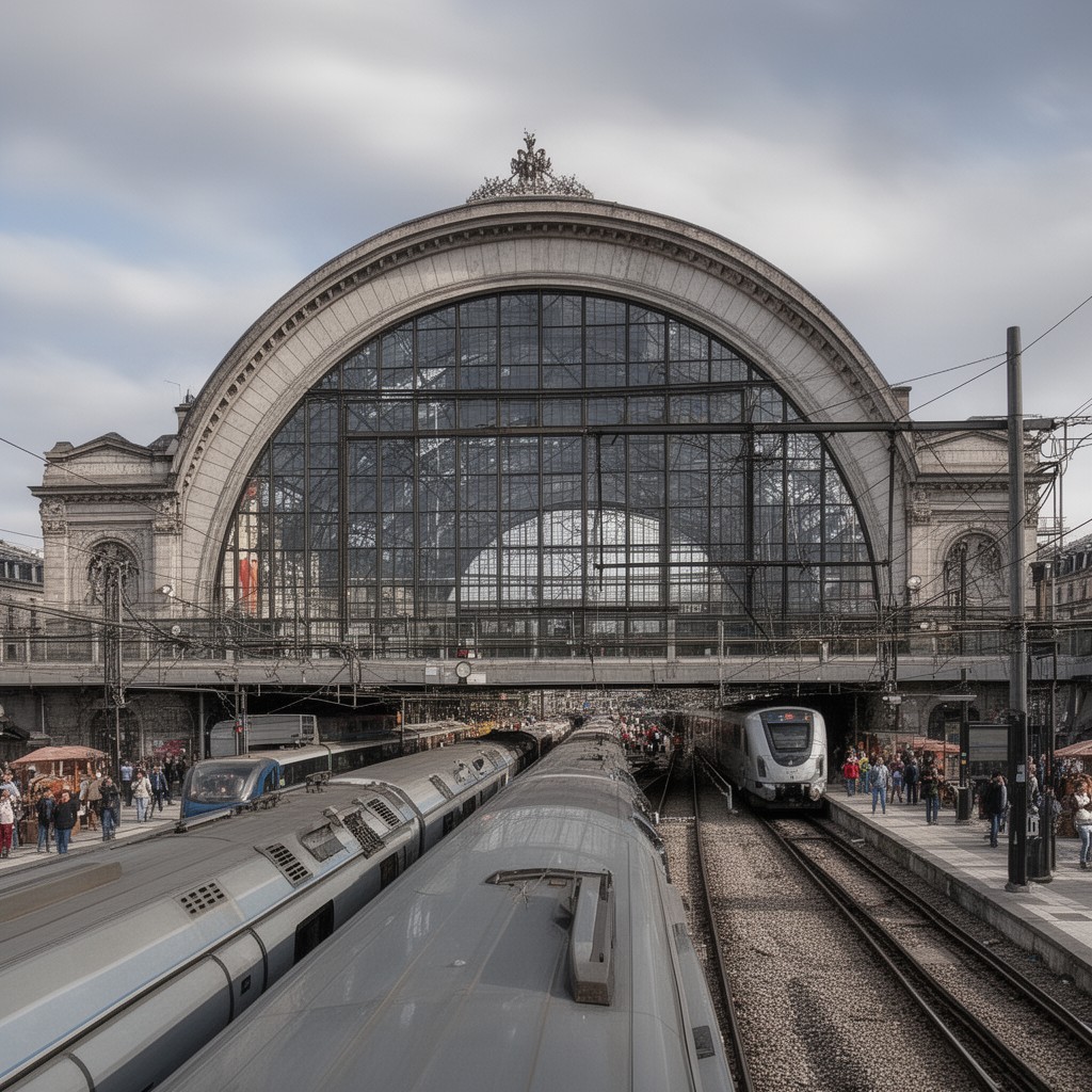 AI-generated illustration of Lille-Flandres station