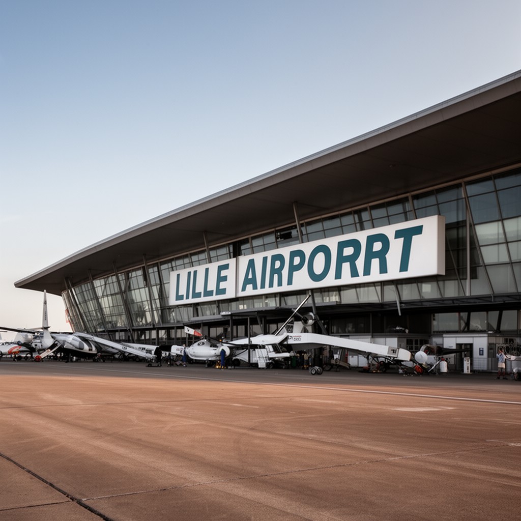 AI-generated illustration of Lille Airport
