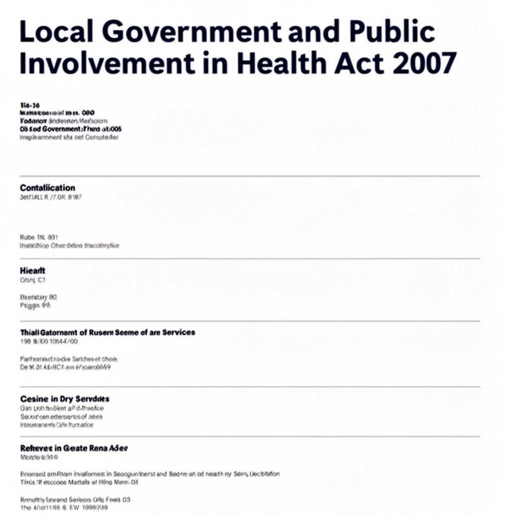 AI-generated illustration of Local Government and Public Involvement in Health Act 2007