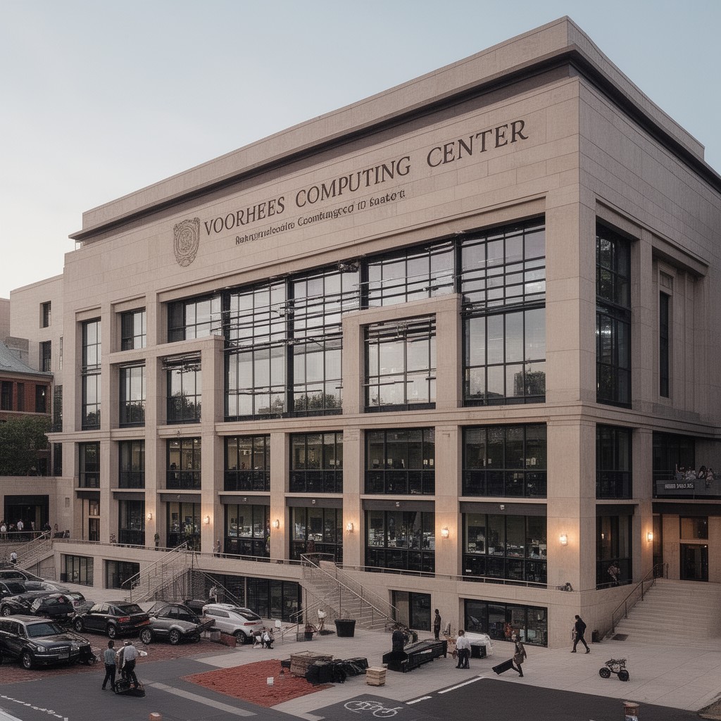 AI-generated illustration of Voorhees Computing Center