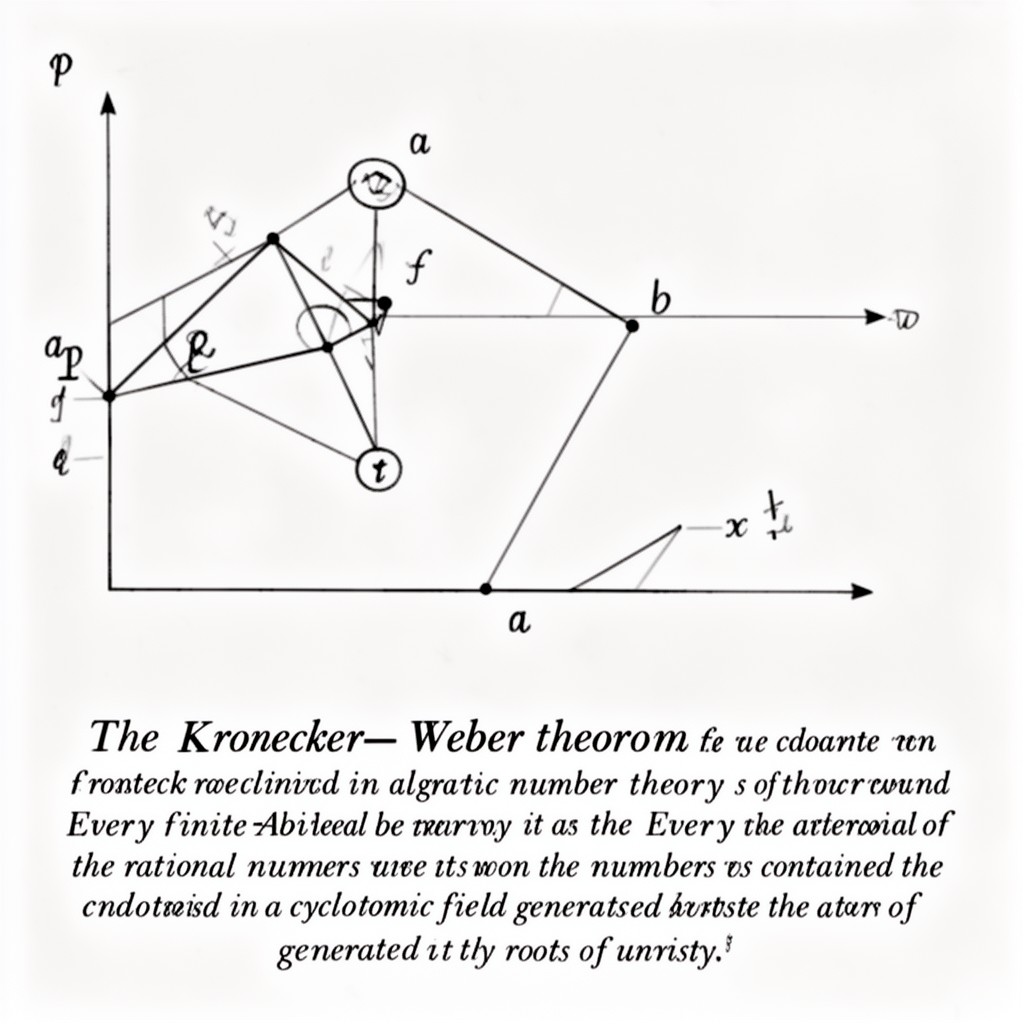 AI-generated illustration of Kronecker–Weber theorem