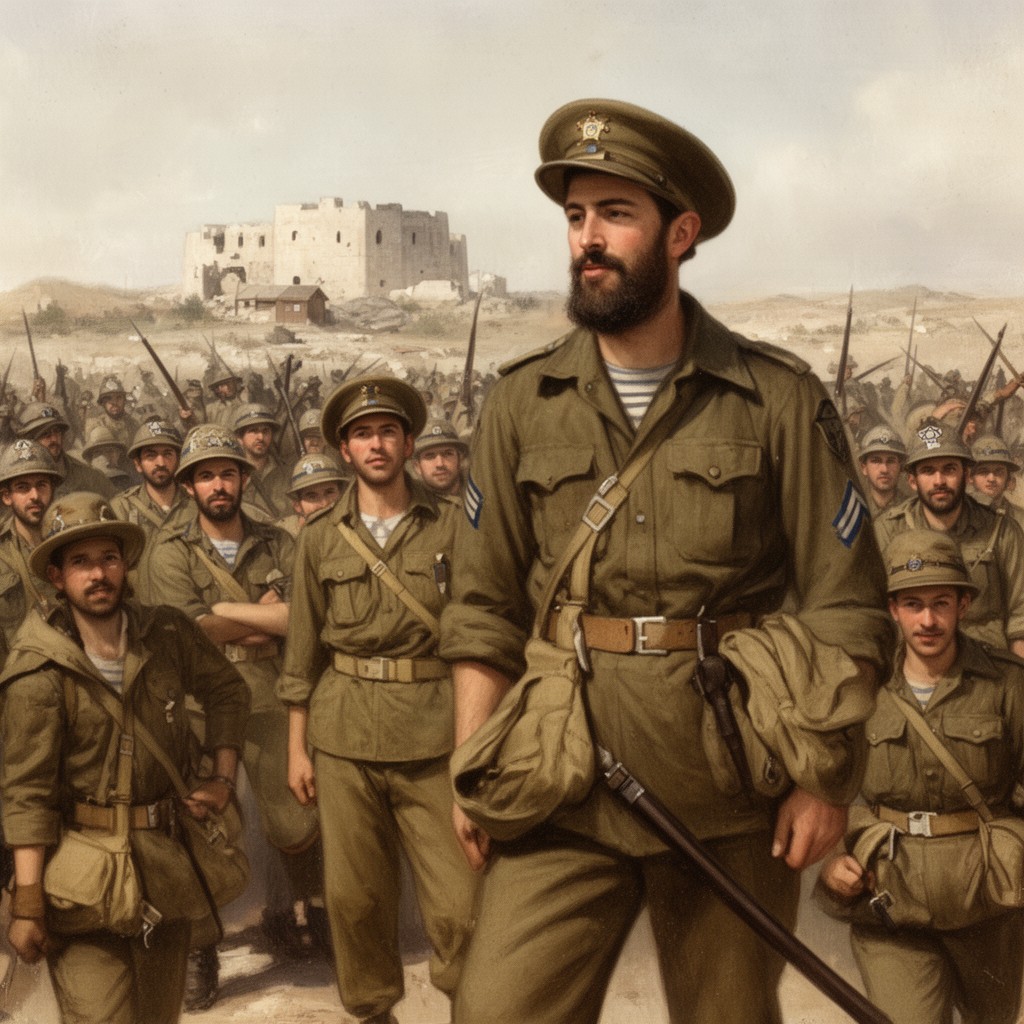 AI-generated illustration of Jewish Legion