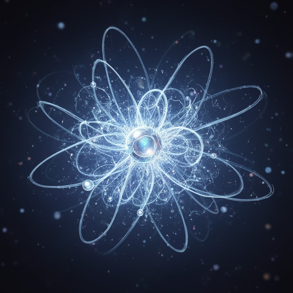 AI-generated illustration of electron theory of matter