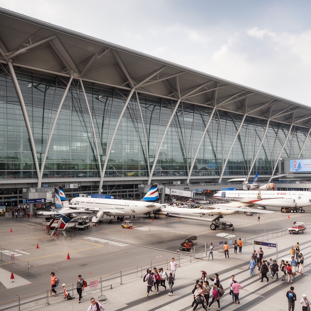 AI-generated illustration of Shenzhen Bao’an International Airport
