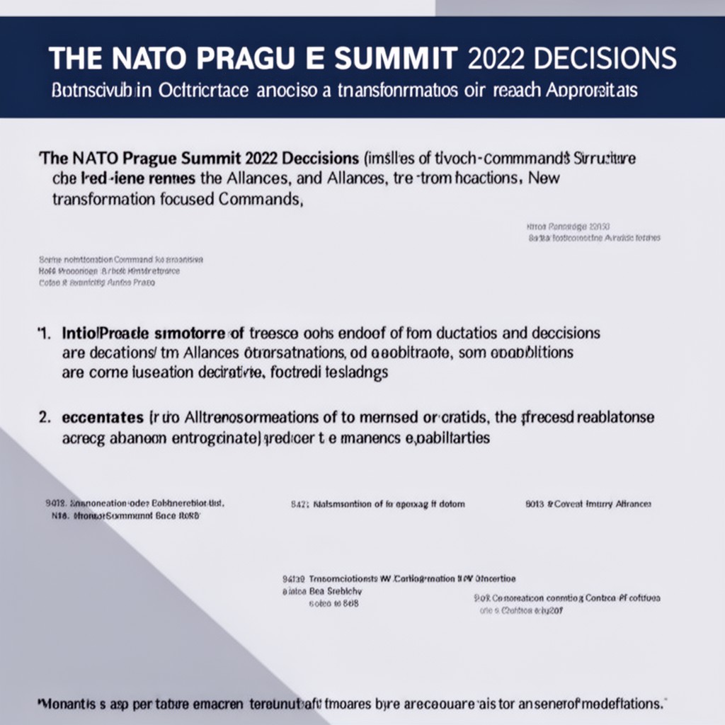 AI-generated illustration of NATO Prague Summit 2002 decisions