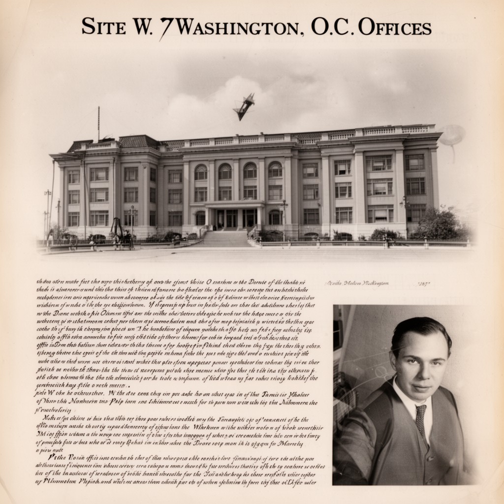 AI-generated illustration of Site W, Washington, D.C. offices