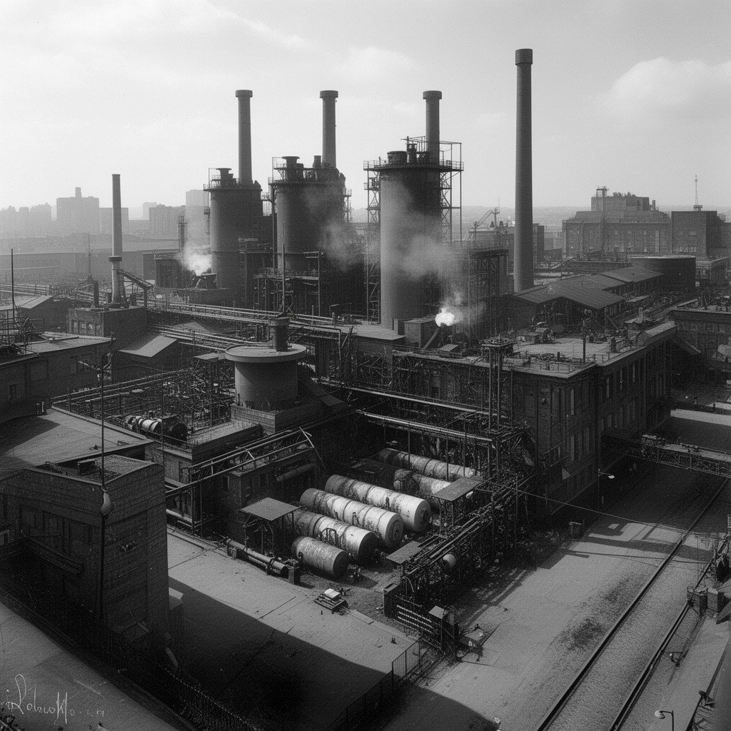 AI-generated illustration of Mallinckrodt Chemical Works, St. Louis