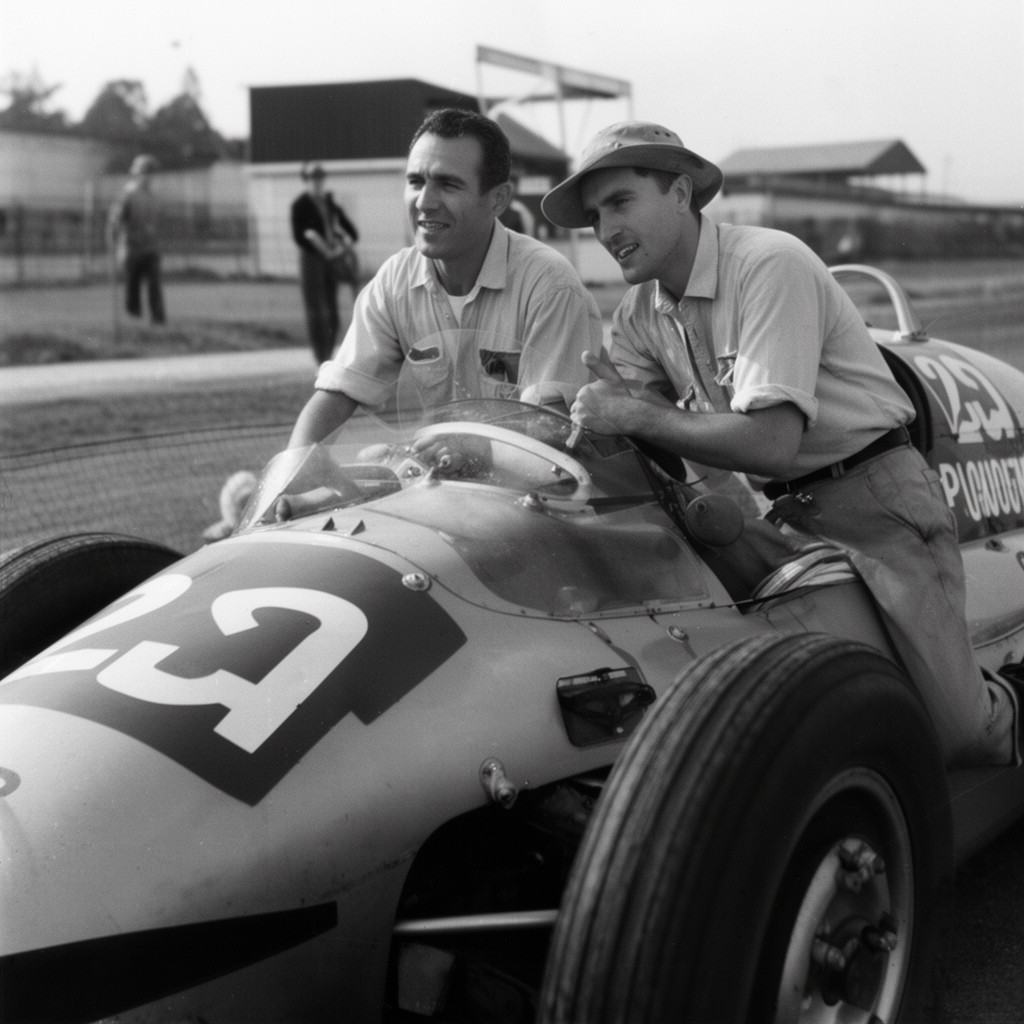 AI-generated illustration of Juan Manuel Fangio