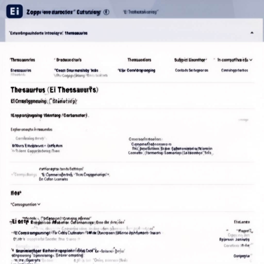 AI-generated illustration of Ei Thesaurus