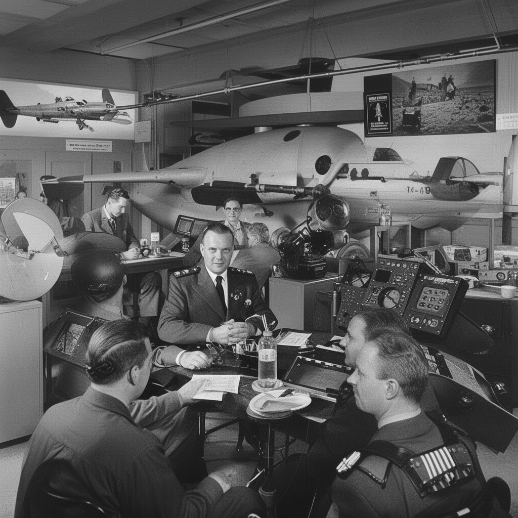 AI-generated illustration of aircraft commander Charles W. Sweeney