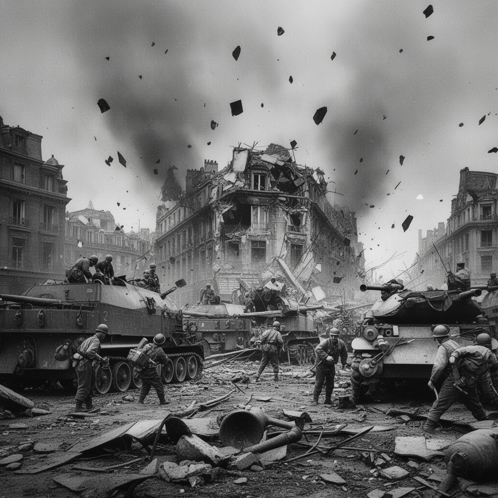 AI-generated illustration of Fall of Paris