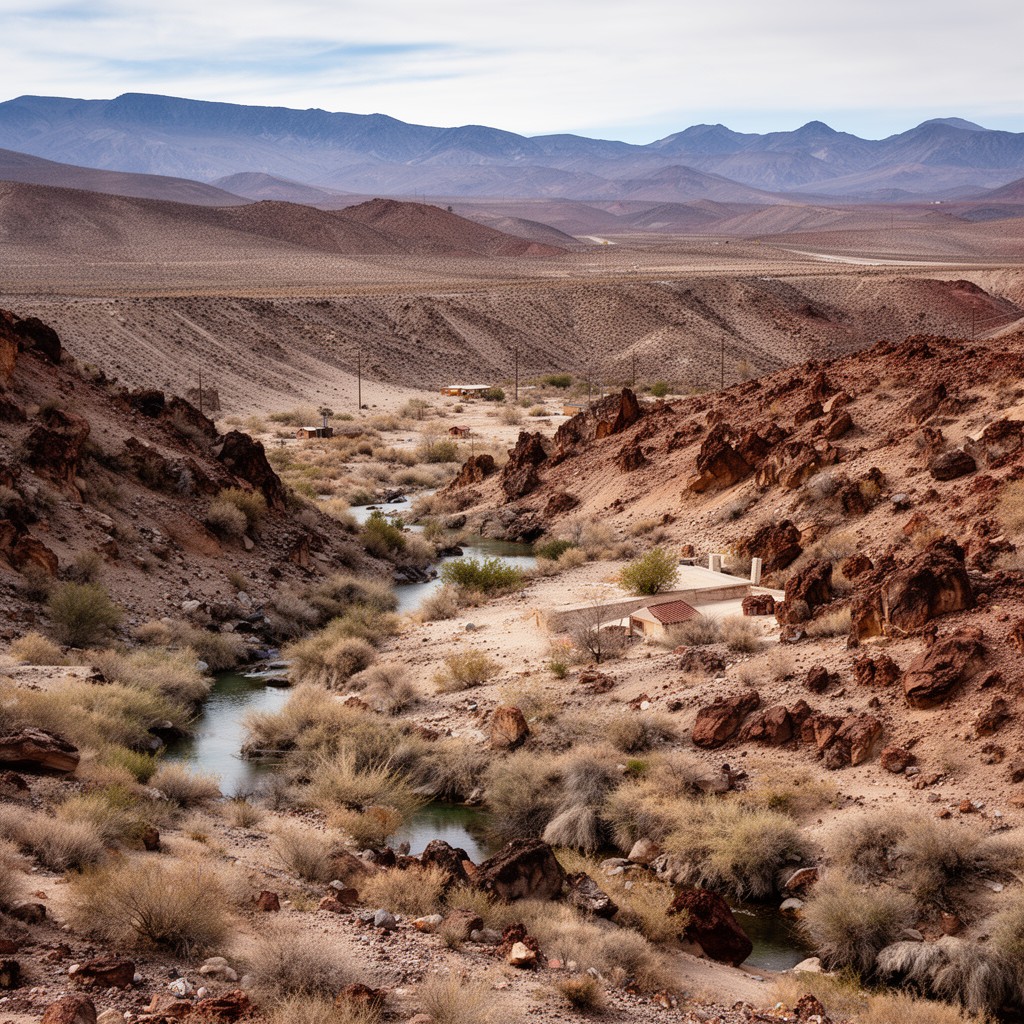 AI-generated illustration of Shoshone, California area