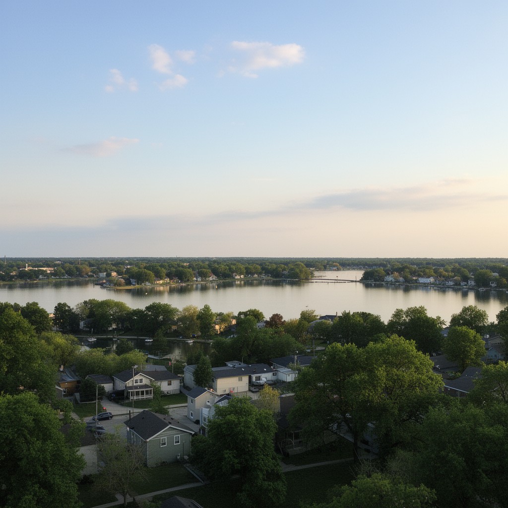 AI-generated illustration of Lake Zurich, Illinois