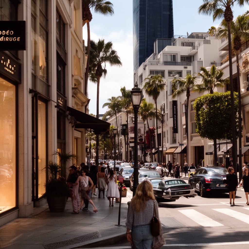 AI-generated illustration of Rodeo Drive