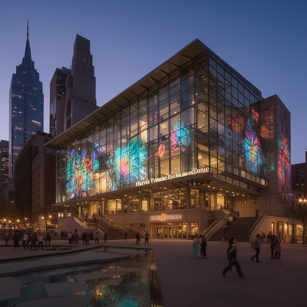 AI-generated illustration of Harris Theater for Music and Dance