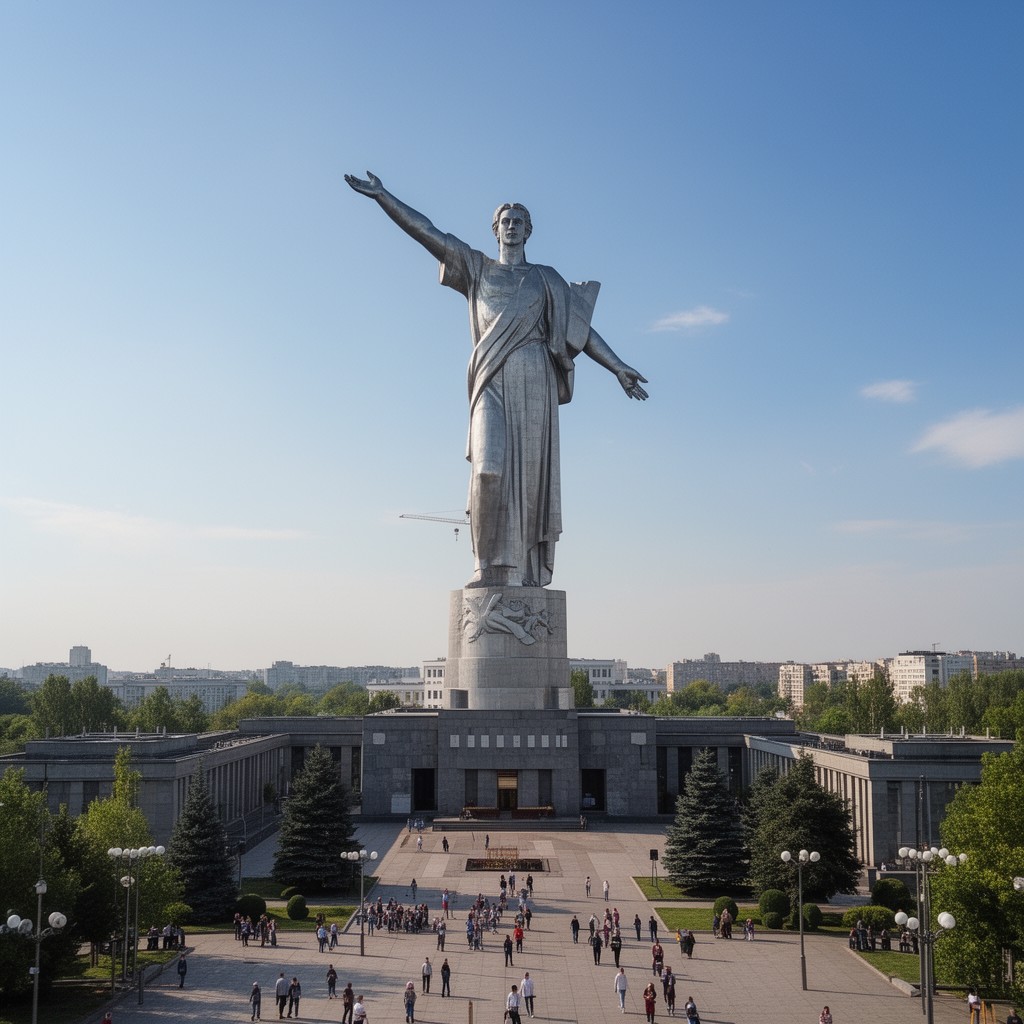AI-generated illustration of Motherland Monument