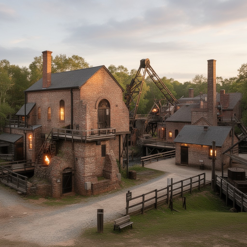 AI-generated illustration of Brierfield Ironworks Historical State Park