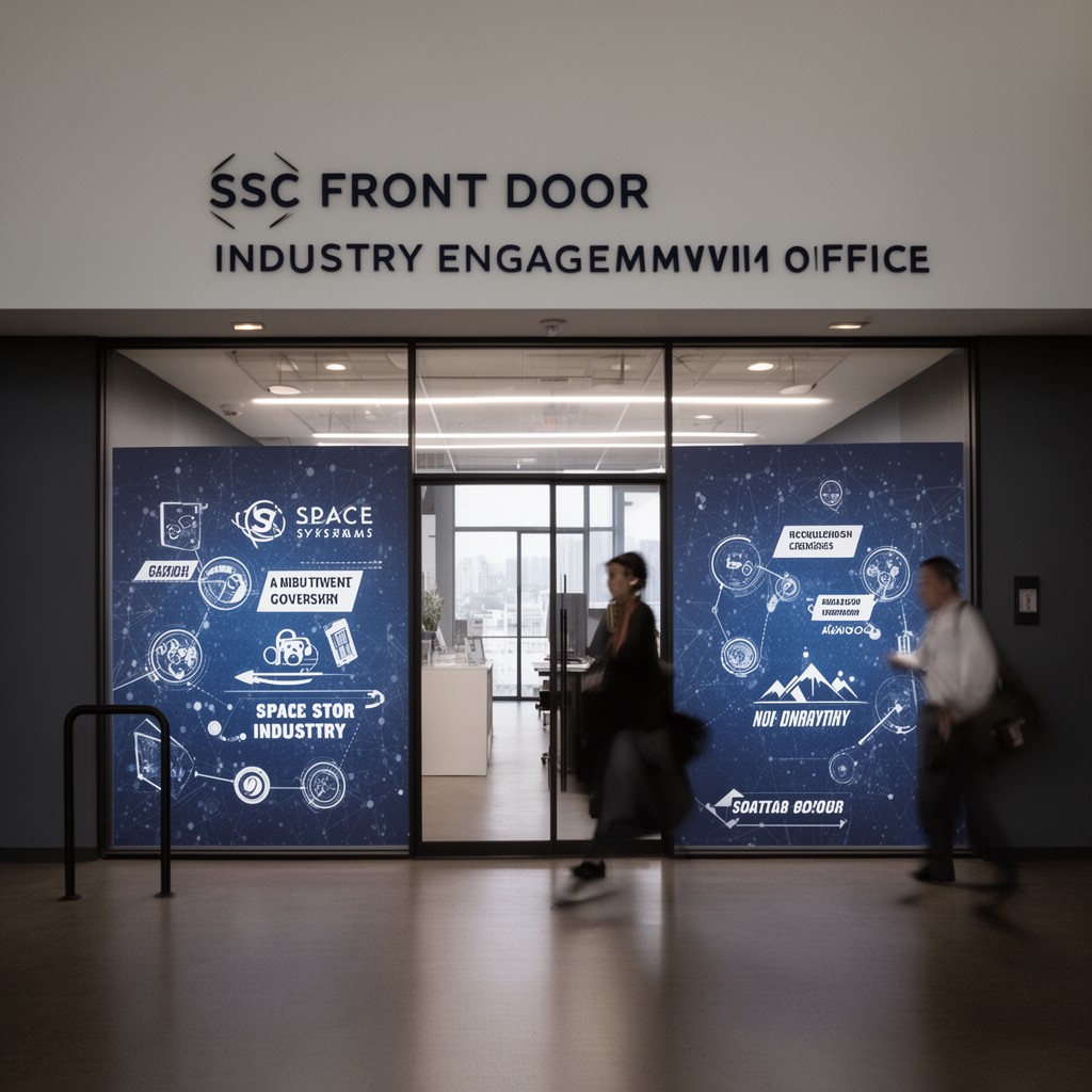 AI-generated illustration of SSC Front Door (industry engagement office)
