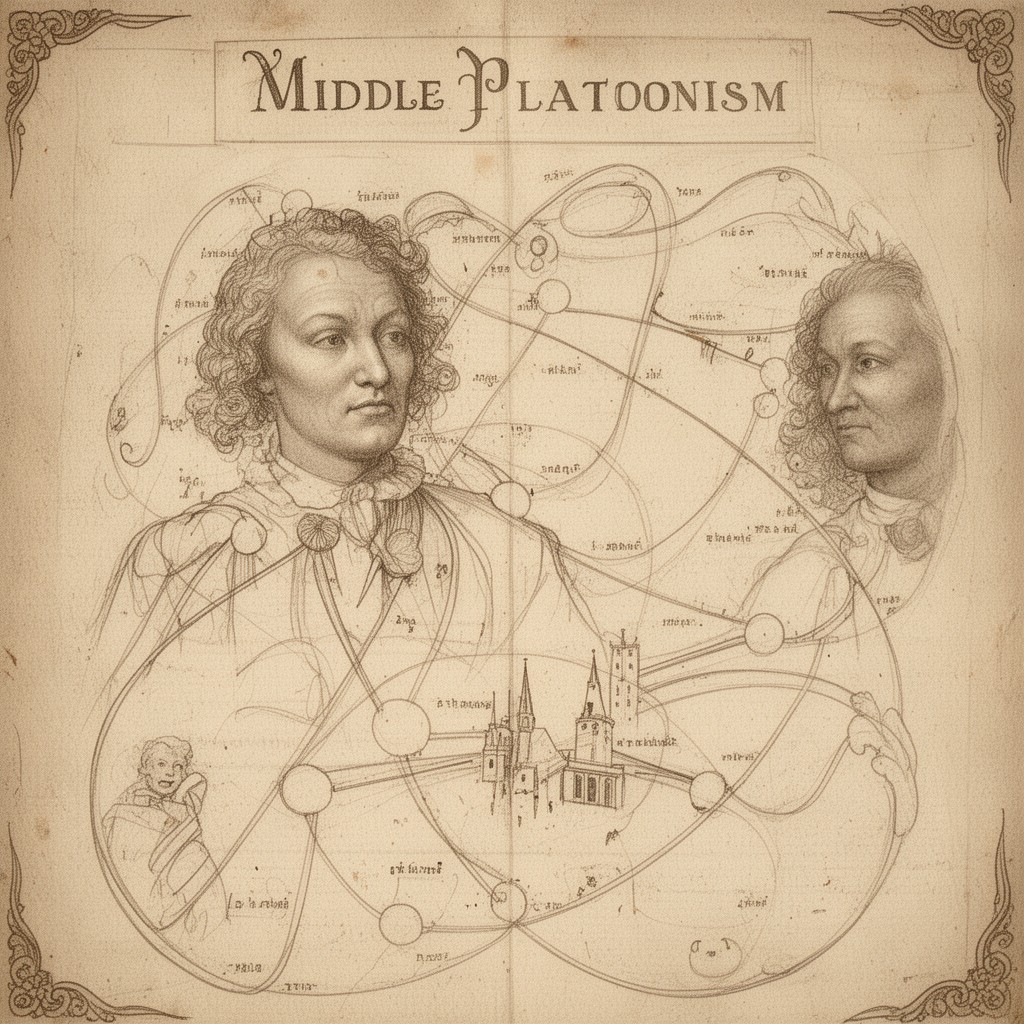 AI-generated illustration of Middle Platonism