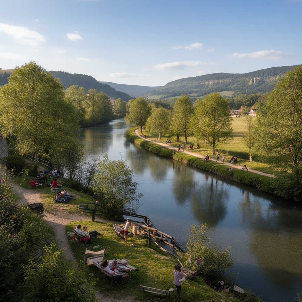 AI-generated illustration of Seille River (Saône tributary)